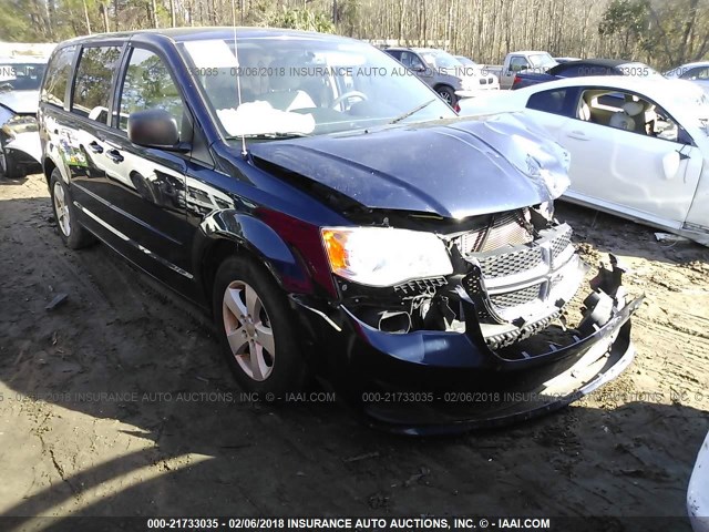 2C4RDGBG6DR568103 - 2013 DODGE GRAND CARAVAN SE Dark Blue photo 1