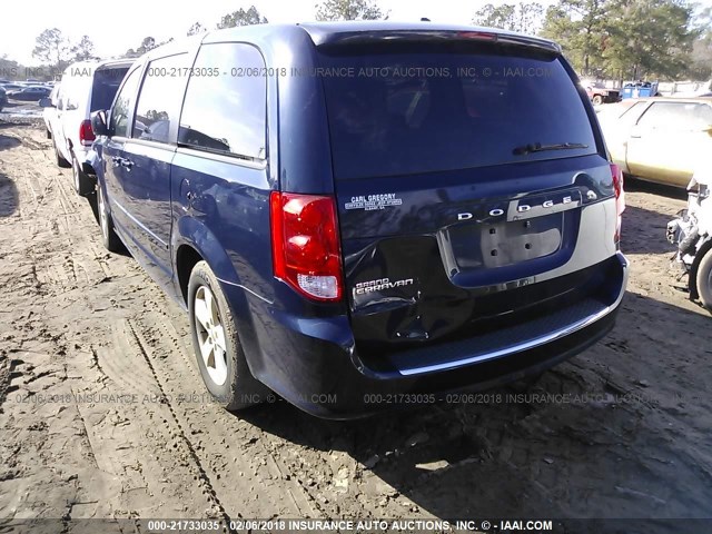 2C4RDGBG6DR568103 - 2013 DODGE GRAND CARAVAN SE Dark Blue photo 3