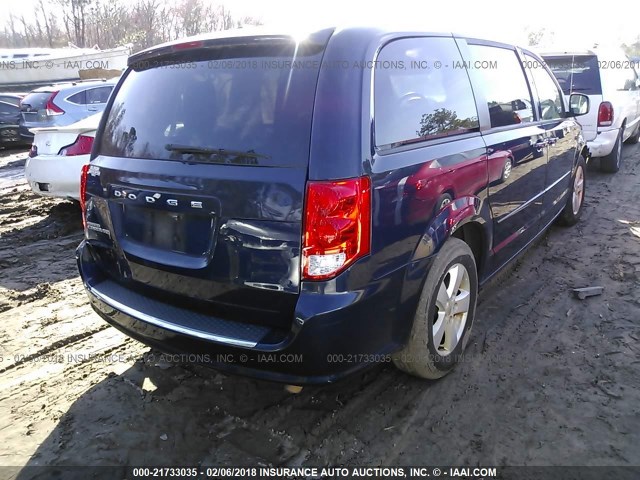 2C4RDGBG6DR568103 - 2013 DODGE GRAND CARAVAN SE Dark Blue photo 4