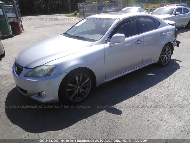 JTHBK262085065676 - 2008 LEXUS IS 250 SILVER photo 2