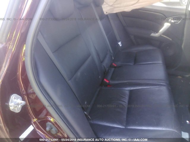 5J8TB1H29AA001289 - 2010 ACURA RDX MAROON photo 8