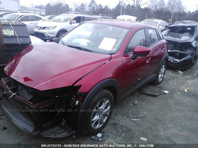 JM1DKFB76H0159819 - 2017 MAZDA CX-3 SPORT RED photo 2