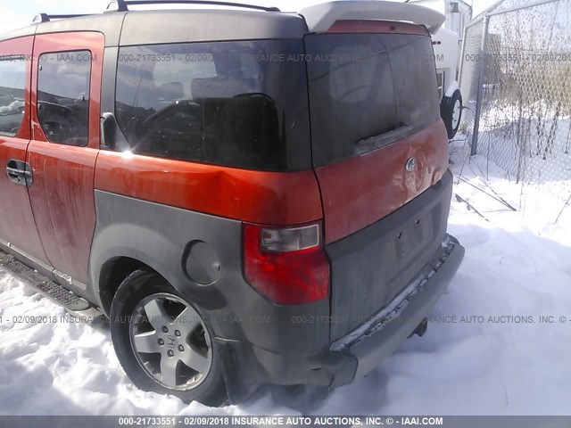 5J6YH28553L018000 - 2003 HONDA ELEMENT EX ORANGE photo 6