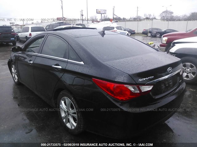 5NPEC4AC7CH493468 - 2012 HYUNDAI SONATA SE/LIMITED BLACK photo 3