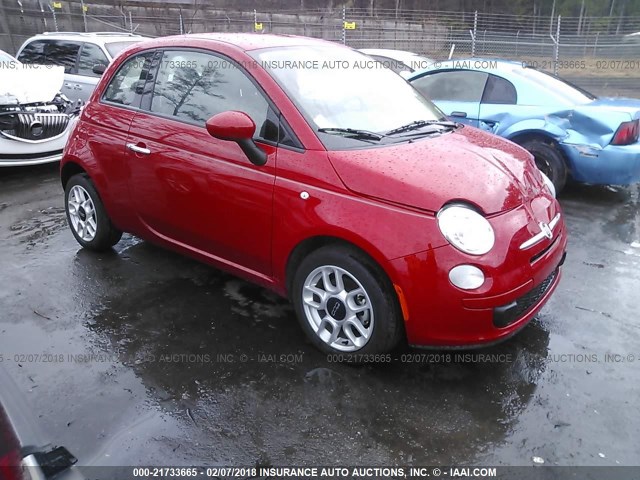 3C3CFFAR5ET185785 - 2014 FIAT 500 POP RED photo 1