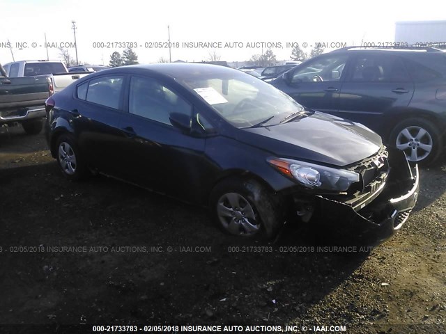 KNAFK4A69G5542108 - 2016 KIA FORTE LX BLACK photo 1