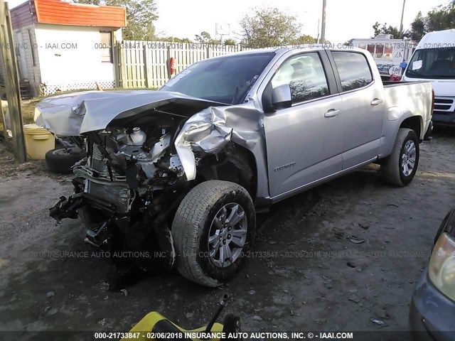 1GCGSCEN8J1117609 - 2018 CHEVROLET COLORADO LT SILVER photo 2