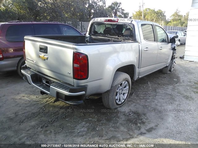 1GCGSCEN8J1117609 - 2018 CHEVROLET COLORADO LT SILVER photo 4