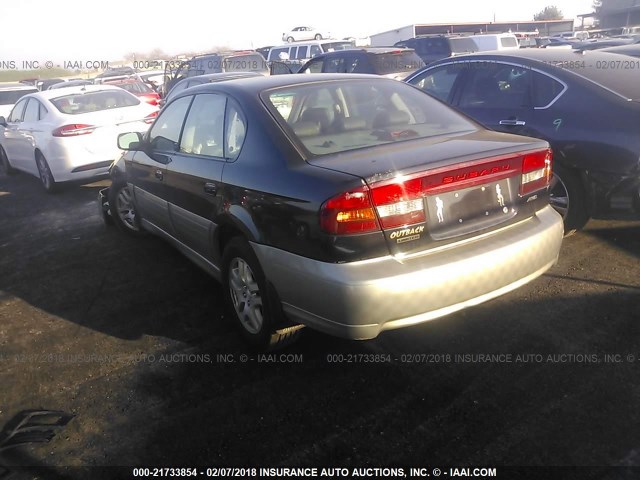 4S3BE686427212481 - 2002 SUBARU LEGACY OUTBACK LIMITED BLACK photo 3