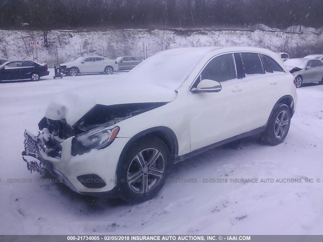 WDC0G4KB4HF119271 - 2017 MERCEDES-BENZ GLC 300 4MATIC WHITE photo 2