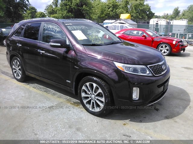 5XYKWDA75EG494495 - 2014 KIA SORENTO SX/SX LIMITED BURGUNDY photo 1