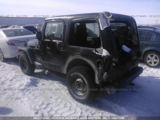 1J4FA49S84P769047 - 2004 JEEP WRANGLER / TJ SPORT BLACK photo 3