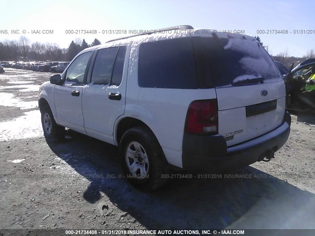1FMDU72K33ZA76305 - 2003 FORD EXPLORER XLS/XLS SPORT WHITE photo 3