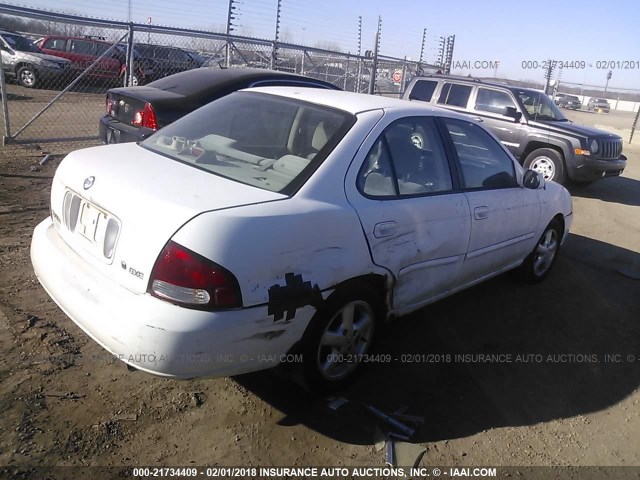 3N1CB51DX3L779844 - 2003 NISSAN SENTRA XE/GXE WHITE photo 4