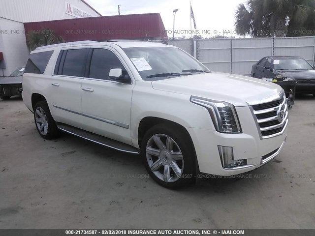 1GYS3HKJ2FR298716 - 2015 CADILLAC ESCALADE ESV LUXURY WHITE photo 1