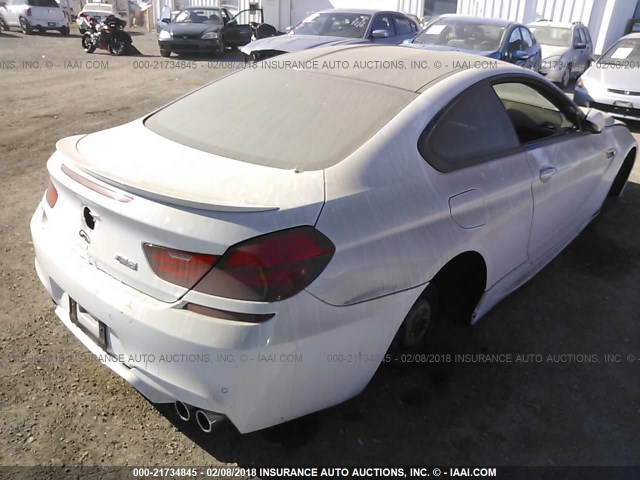 WBSLX9C53DC968658 - 2013 BMW M6 WHITE photo 4