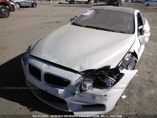 WBSLX9C53DC968658 - 2013 BMW M6 WHITE photo 6