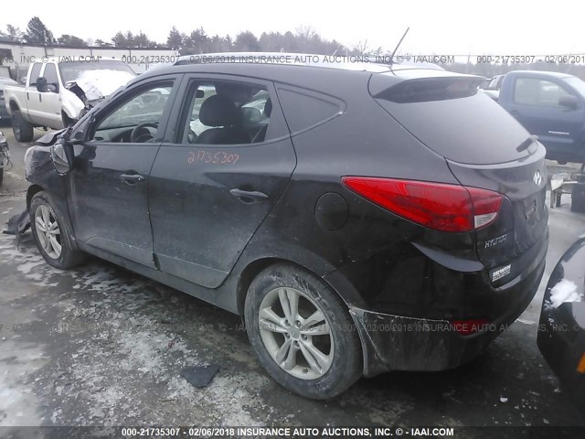 KM8JUCAC4DU643657 - 2013 HYUNDAI TUCSON GLS/LIMITED BLACK photo 3