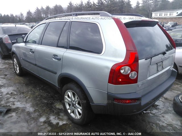 YV1CZ91H131004434 - 2003 VOLVO XC90 T6 SILVER photo 3