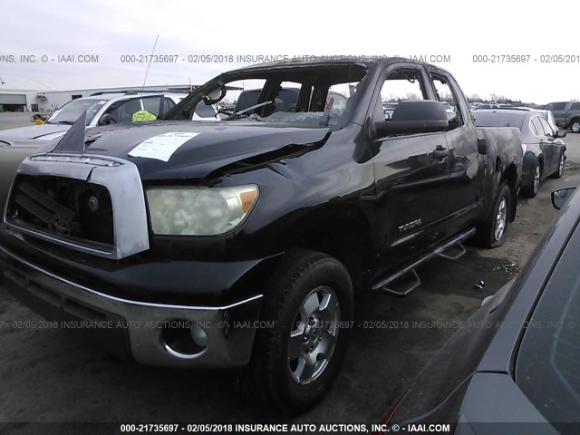 5TFRT54197X011711 - 2007 TOYOTA TUNDRA DOUBLE CAB SR5 BLACK photo 2