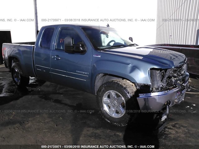 1GTR2VE36BZ238838 - 2011 GMC SIERRA K1500 SLE BLUE photo 1