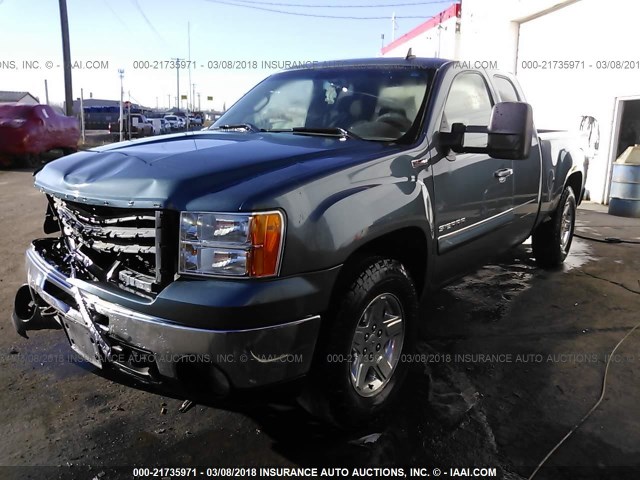 1GTR2VE36BZ238838 - 2011 GMC SIERRA K1500 SLE BLUE photo 2