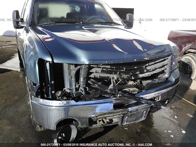 1GTR2VE36BZ238838 - 2011 GMC SIERRA K1500 SLE BLUE photo 6