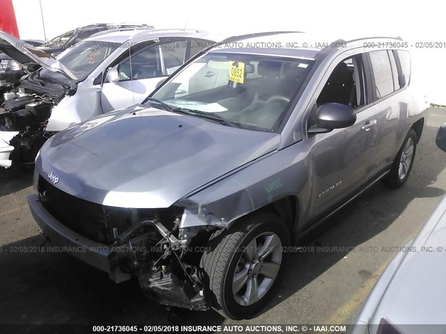 1C4NJCBA1GD705452 - 2016 JEEP COMPASS SPORT GRAY photo 2