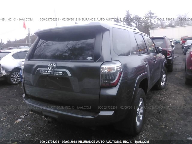 JTEBU5JR5G5372997 - 2016 TOYOTA 4RUNNER SR5 PRM/LTD/TRL/TLPRM/TRD GRAY photo 4