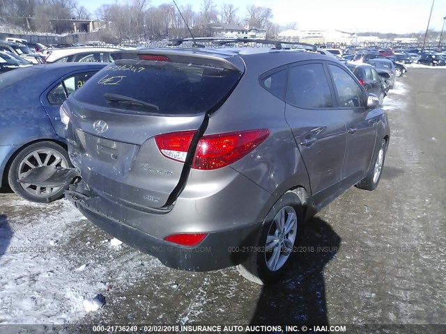 KM8JUCACXCU491821 - 2012 HYUNDAI TUCSON GLS/LIMITED TAN photo 4