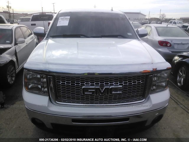 3GTP1VE00BG404500 - 2011 GMC SIERRA C1500 SLE WHITE photo 6