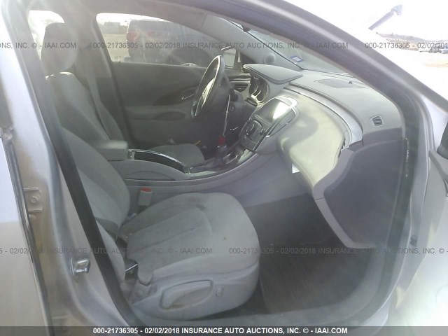 1G4GB5ER8CF360112 - 2012 BUICK LACROSSE CONVENIENCE SILVER photo 5