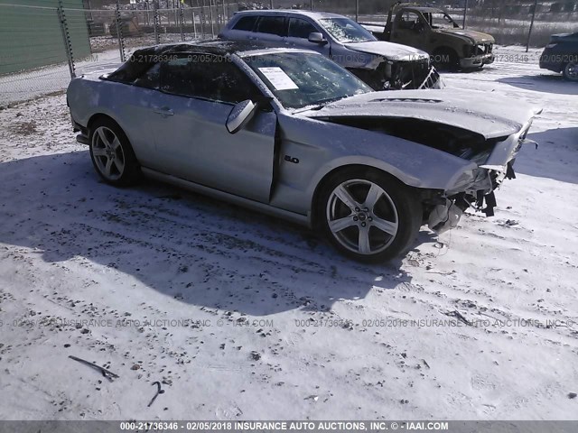 1ZVBP8FF6D5223647 - 2013 FORD MUSTANG GT SILVER photo 1