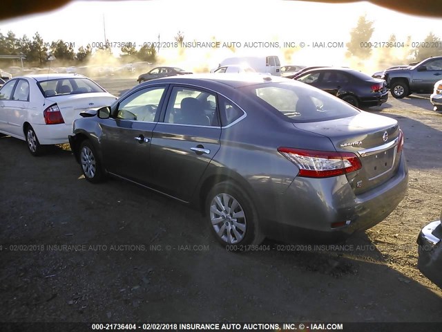 3N1AB7APXFL674013 - 2015 NISSAN SENTRA S/SV/SR/SL GRAY photo 3