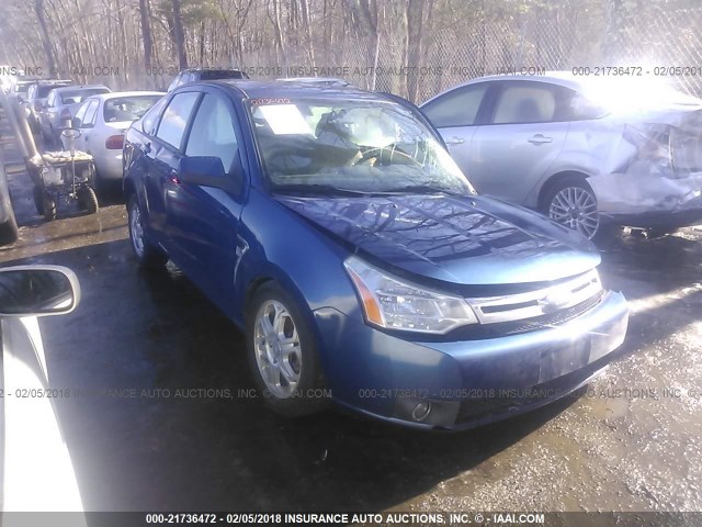 1FAHP35N68W236753 - 2008 FORD FOCUS SE/SEL/SES BLUE photo 1