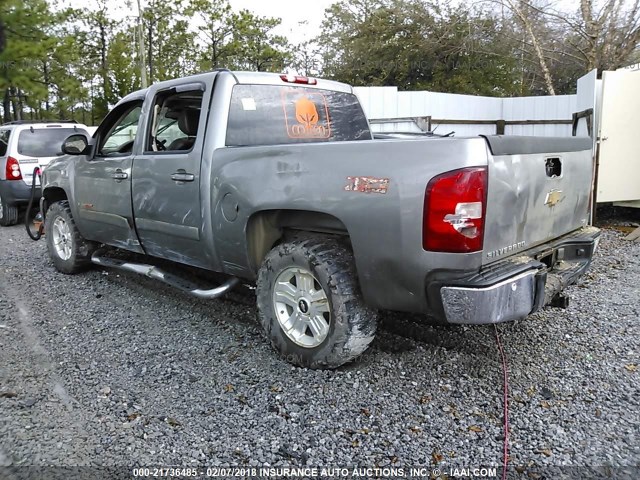 2GCEK13Y171568859 - 2007 CHEVROLET SILVERADO K1500 CREW CAB GRAY photo 3