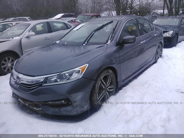 1HGCR2F17HA251412 - 2017 HONDA ACCORD SPORT SPECIAL EDITION GRAY photo 2