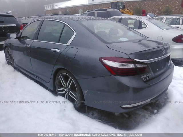 1HGCR2F17HA251412 - 2017 HONDA ACCORD SPORT SPECIAL EDITION GRAY photo 3