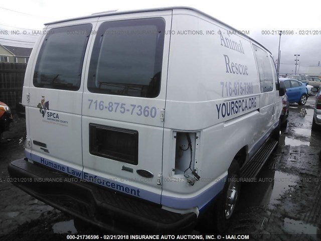 1FTNE1EW9CDB08446 - 2012 FORD ECONOLINE E150 VAN WHITE photo 4