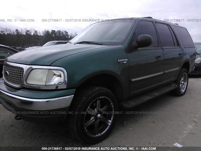 1FMPU16L1YLA96365 - 2000 FORD EXPEDITION XLT Yaşıl foto 2