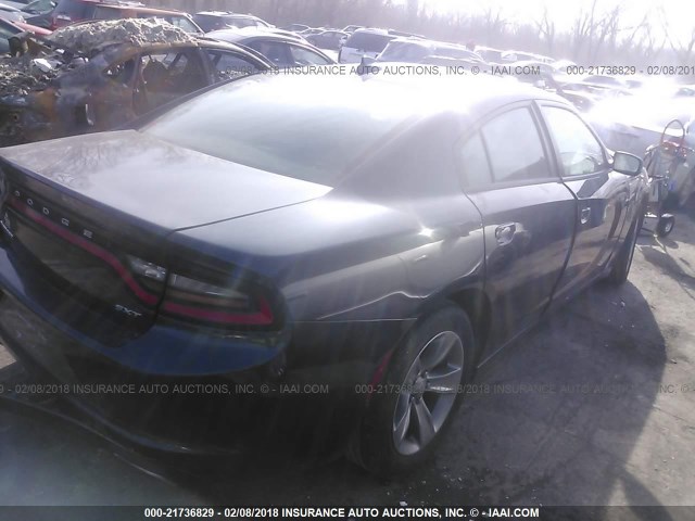 2C3CDXHG2GH132179 - 2016 DODGE CHARGER SXT BLACK photo 4