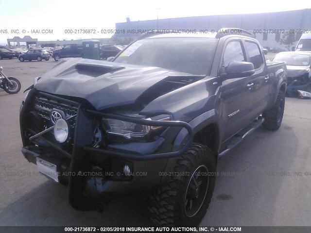 3TMDZ5BN6HM016273 - 2017 TOYOTA TACOMA DBL CAB/SR5/TRD SPORT/OR GRAY photo 2