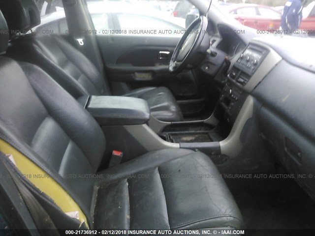 5FNYF18588B017018 - 2008 HONDA PILOT EXL BLUE photo 5