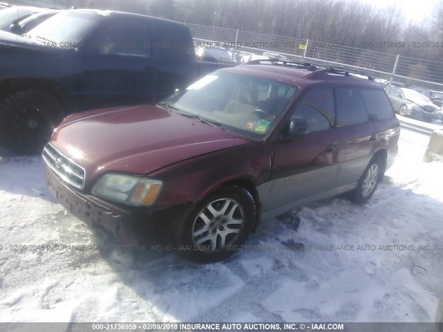 4S3BH675527665766 - 2002 SUBARU LEGACY OUTBACK AWP 红色 照片 2