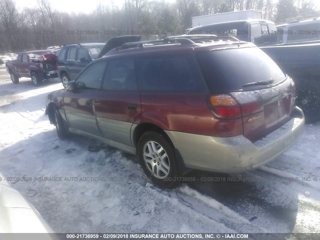 4S3BH675527665766 - 2002 SUBARU LEGACY OUTBACK AWP 红色 照片 3