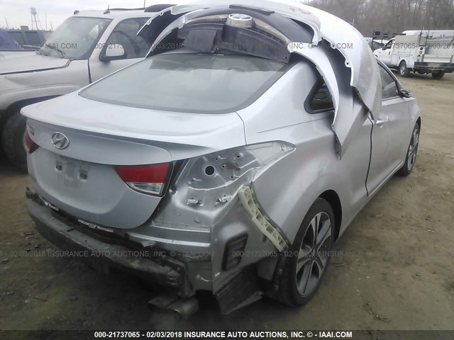 KMHDH6AE9DU001133 - 2013 HYUNDAI ELANTRA COUPE GS/SE SILVER photo 4