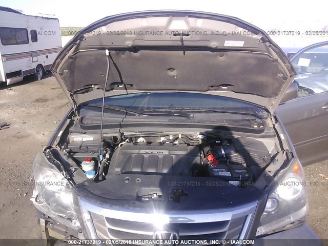 5FNRL3H64AB108634 - 2010 HONDA ODYSSEY EXL ოქროსფერი ფოტო 10