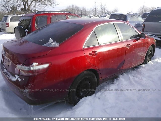 4T4BE46K69R079367 - 2009 TOYOTA CAMRY SE/LE/XLE RED photo 4