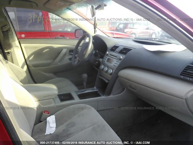 4T4BE46K69R079367 - 2009 TOYOTA CAMRY SE/LE/XLE 红色 照片 5