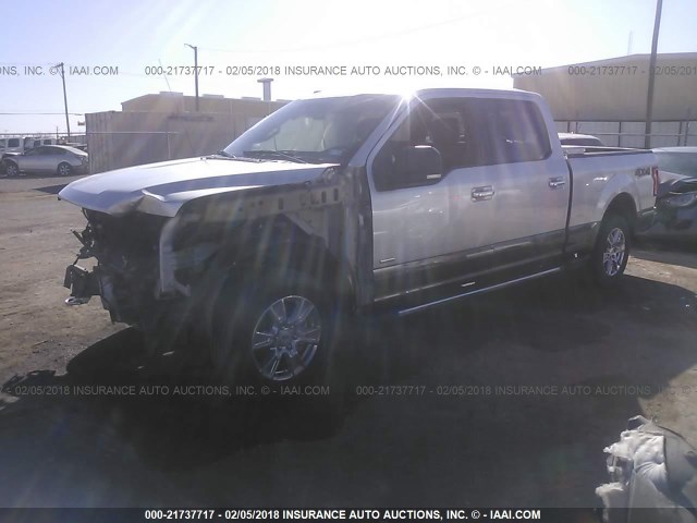 1FTFW1EG8GKE60607 - 2016 FORD F150 SUPERCREW SILVER photo 2